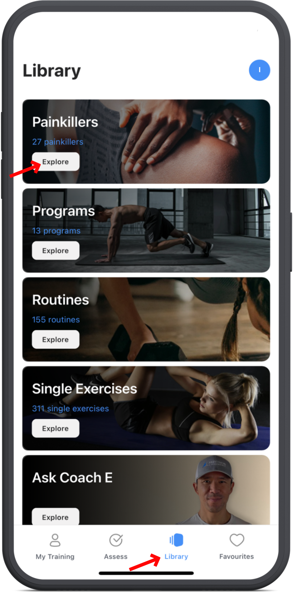 Find the Painkillers area