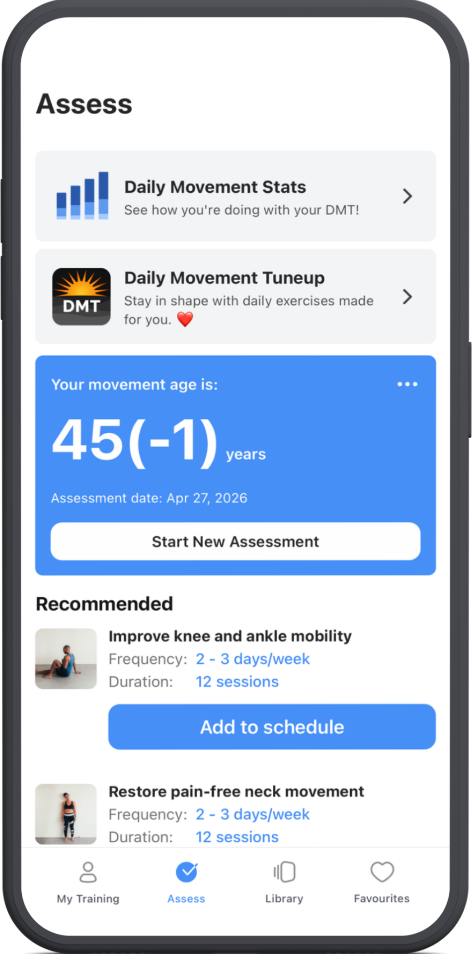 rom movement age assessment